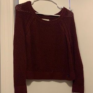 Cropped maroon sweater , medium